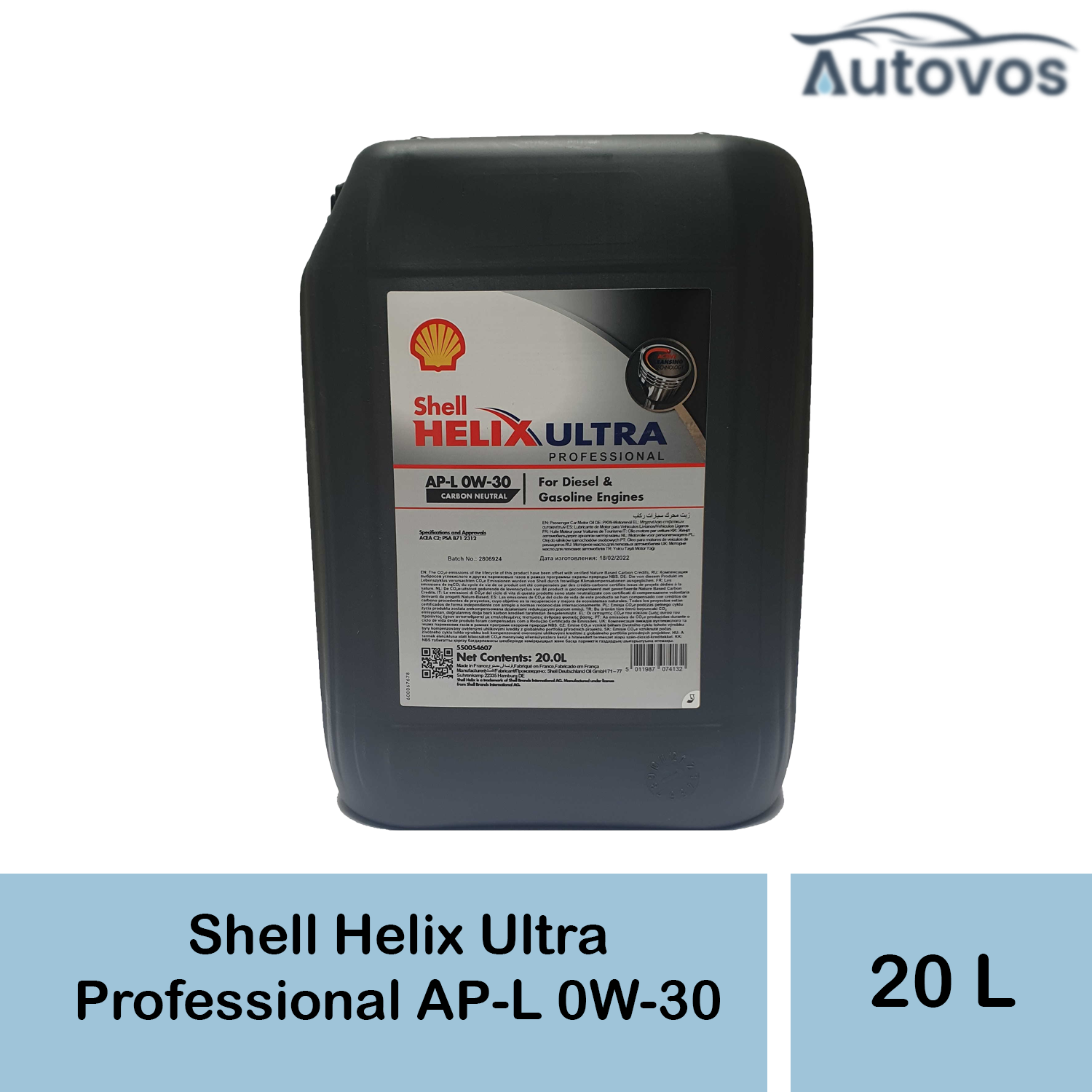 Shell Helix Ultra Professional AP-L 0W-30 20 Liter