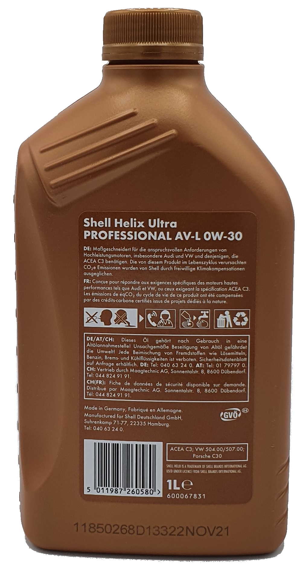 Shell Helix Ultra Professional AV-L 0W-30 1 Liter