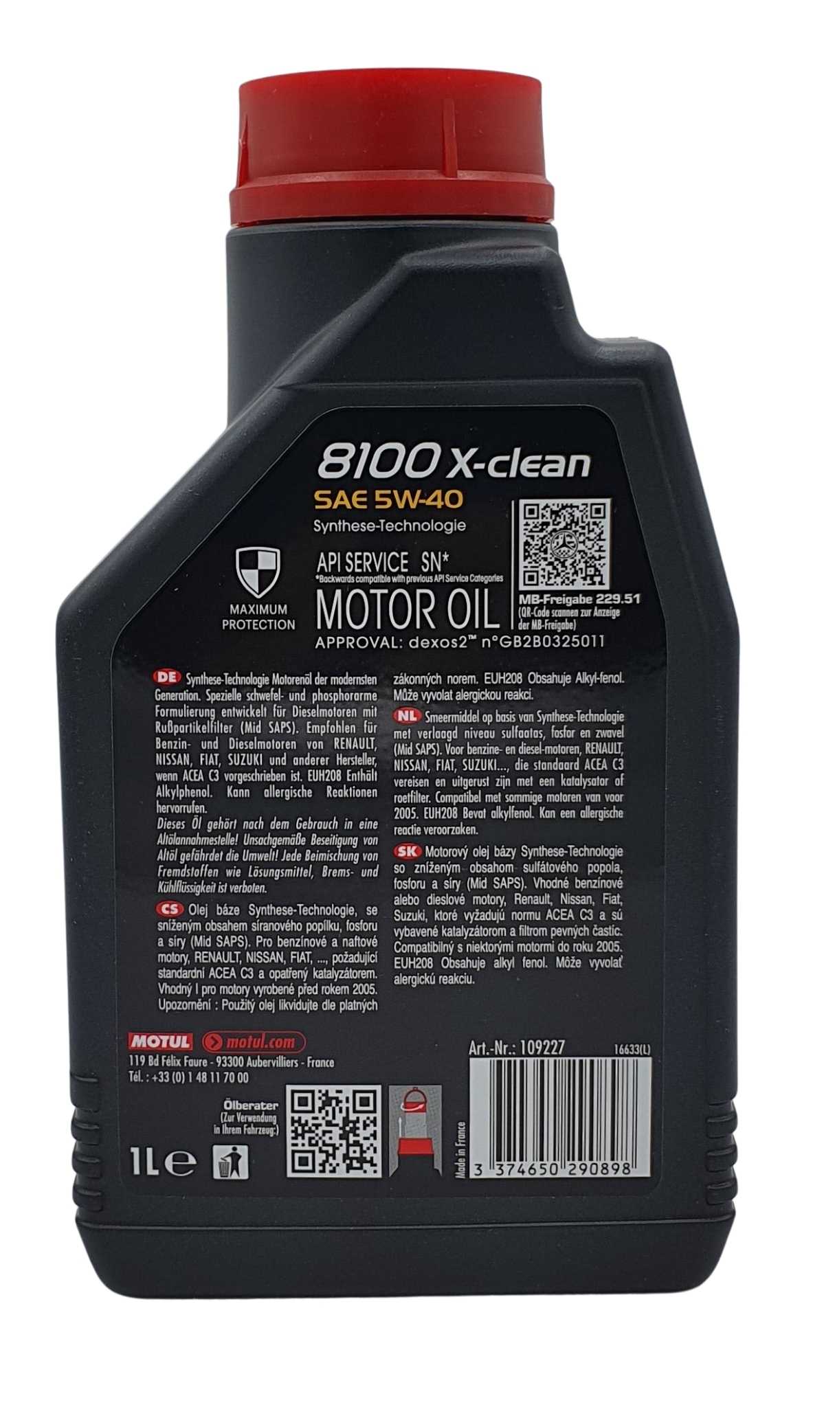Motul 8100 X-clean 5W-40 1 Liter